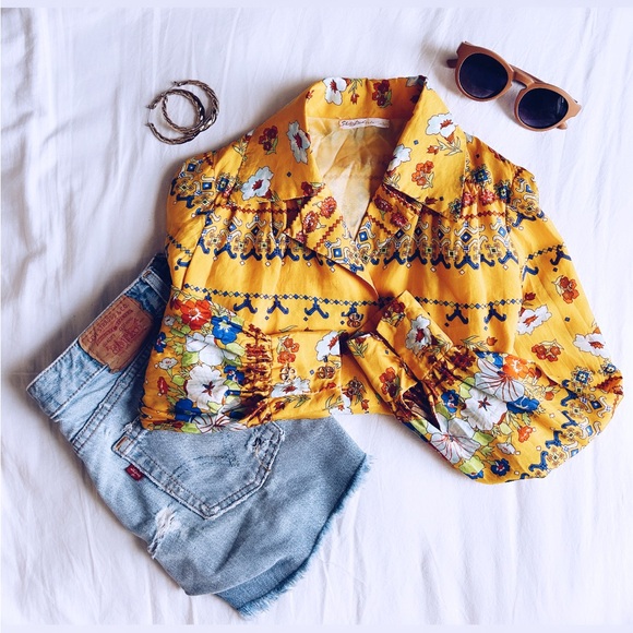 Vintage silk boho chic blouse - Picture 6 of 10